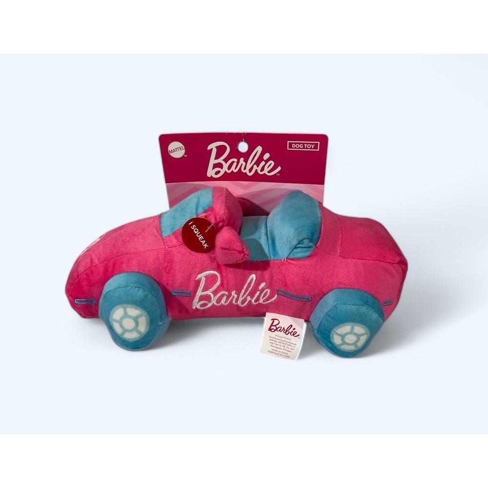 Plush Dog toy Mattel Barbie coupe with squeaker
